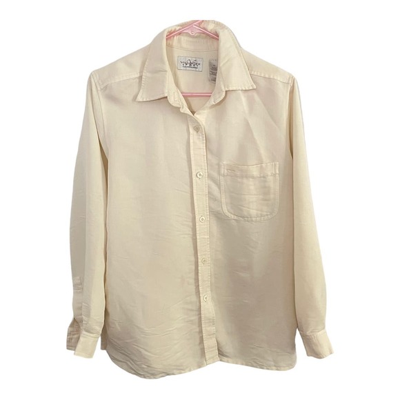 Liz Claiborne Tops - Vintage Villager Sport Liz Claiborne White Button Down Dress Top Size Medium